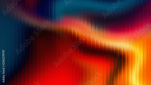 Vibrant abstract background with colorful gradient waves and blurred vertical lines in red orange yellow pink and blue hues