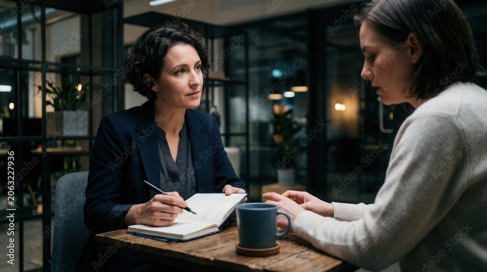 Fototapeta premium Business Meeting Corporate Discussion Career Coaching Strategy Session