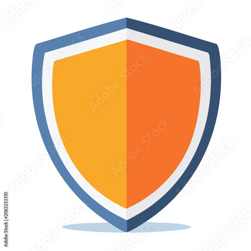 Colorful shield icon with transparent background