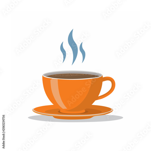 Flat design torch with flame isolated