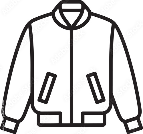 Bomber jacket line icon