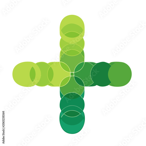 Flat design 3D cactus in pot