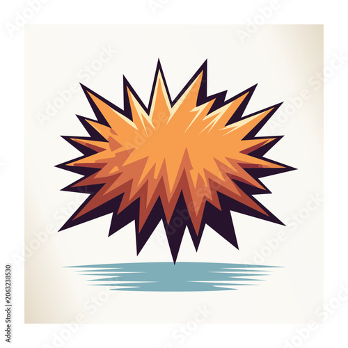 Orange starburst explosion illustration