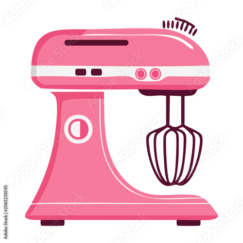 Pink Stand Mixer with Whisk Attachment