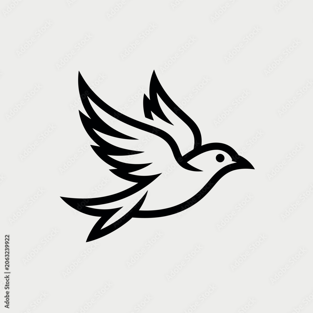 Fototapeta premium a-minimalist-vector-illustration-of-a-bi_8DJvGLN5SjafXjl-909QvQ_r5CT5D_6SQqSVGGKJJI1bA.eps