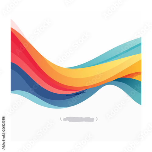 Abstract colorful ribbon vector
