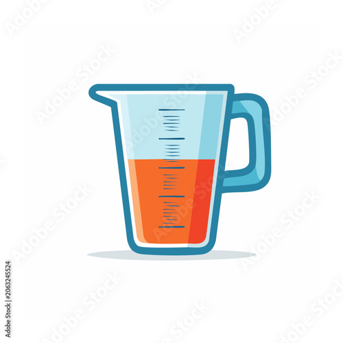 Blue and orange gradient cup 3D render