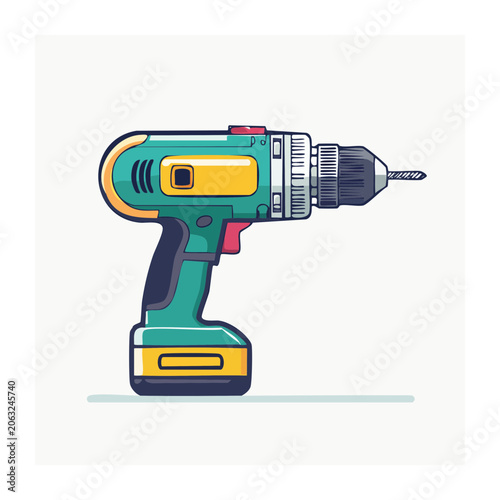 Flat design robot with screen and antenna