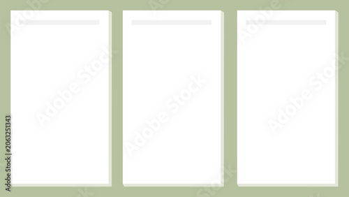 Empty white sheets of paper with a shadow
