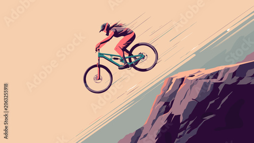 Person Performing Bicycle Jump in Midair.