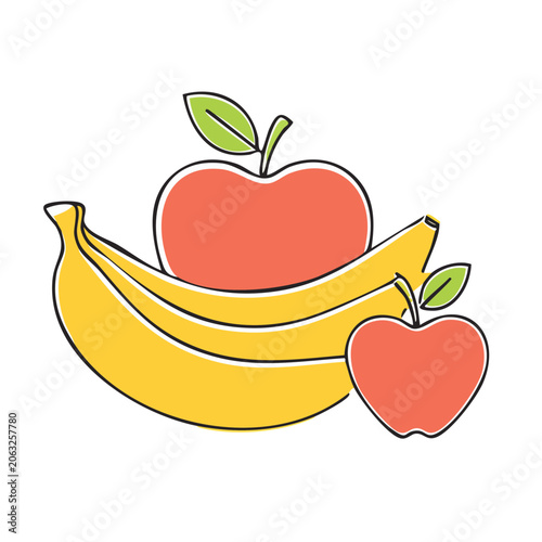 Flat design strawberry with leaves