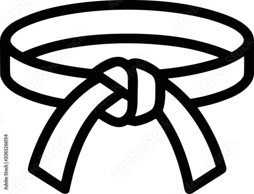 Obraz na płótnie Martial Arts Belt Icon - Karate, Judo, Taekwondo Obi Symbol
