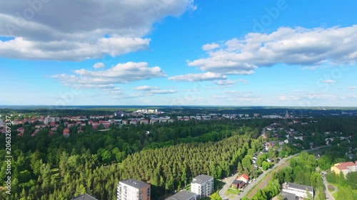 European Urban Landscape in Finland Captured by Drone