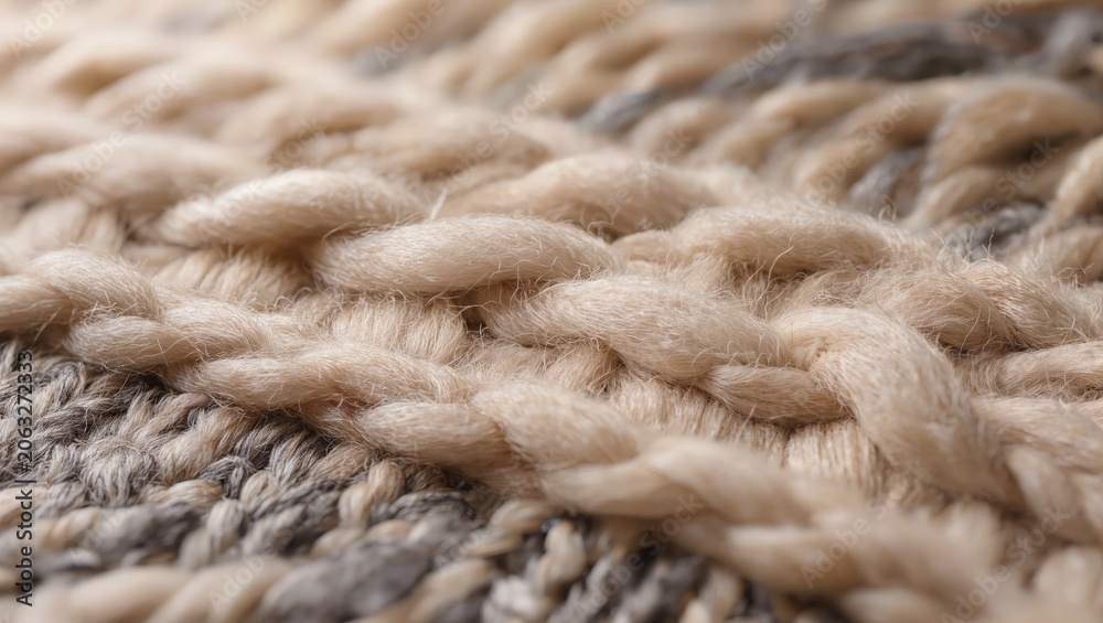 Fototapeta premium Macro close up of chunky knitted wool texture