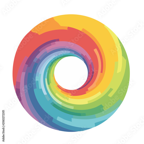 Colorful rainbow spiral abstract illustration