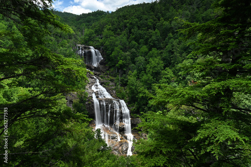 Upper Whitewater Falls, Cashiers NC - cascading mountain waterfall