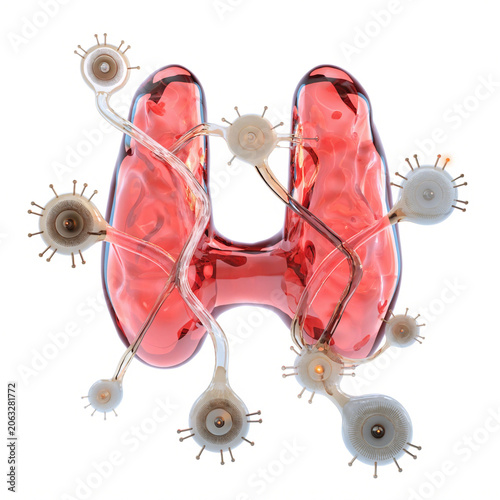 Thyroid Gland Technology Synapses Isolated on Transparent Background