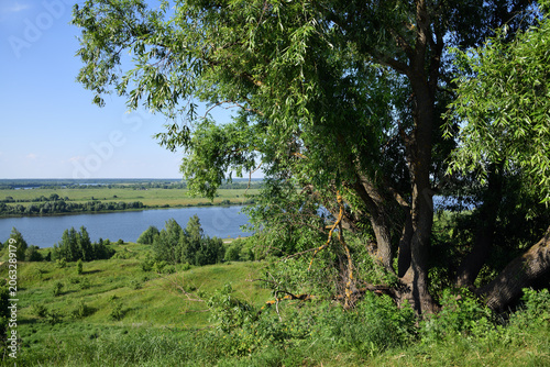 Meshchera scenery, Oka river, Konstantinovo, Meshchera, Russia. birthplace of Sergei Yesenin