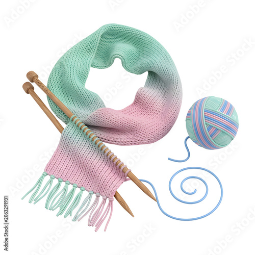 Knitting Set with Yarn and Needles