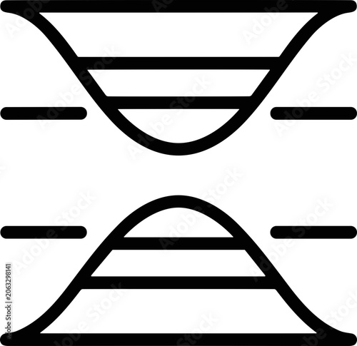 Konstfotografi Abstract Quantum Energy Levels Diagram