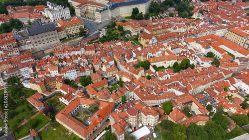 Prague Castle, Prague, Czech Republic, aerial drone view