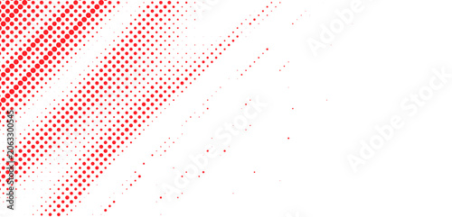 Cuadro en lienzo Abstract red circle dot background, geometric halftone pattern texture, modern d