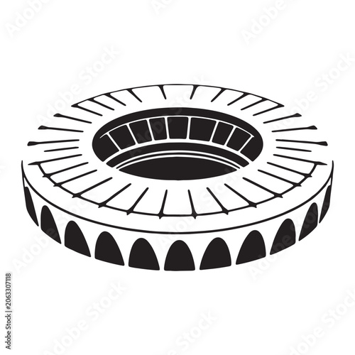 Burner cap silhouette black vector illustration on white background