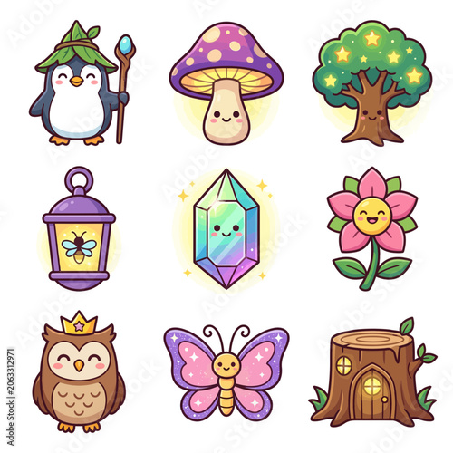 Cartoon butterfly with purple wings.