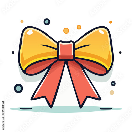 Colorful gift bow illustration