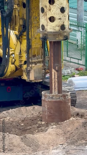 construction site with crane