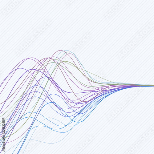 Geometric Vibrant Wavy Lines Design