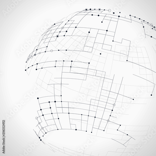 Tech Globe Vector Background