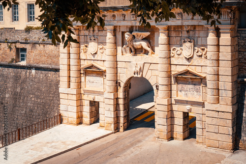 Historic land gate to Zadar City in Croatia. It was built in 1543 and is still one of the most beautiful Renaissance buildings in the city.