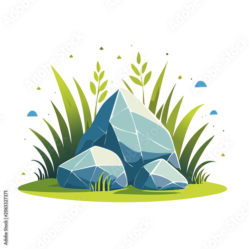 Flat design cactus in pot vector