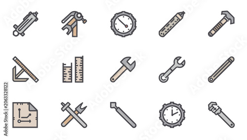 Fotografie Collection of various hand tools.