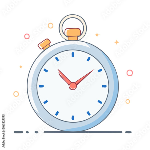Flat design stopwatch illustration