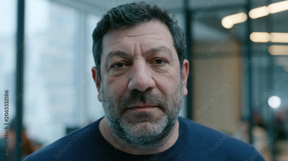 Obraz premium Middle Manager Burnout Aged Eastern Larger Body Weary