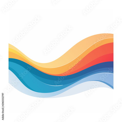 Colorful abstract wave gradient illustration