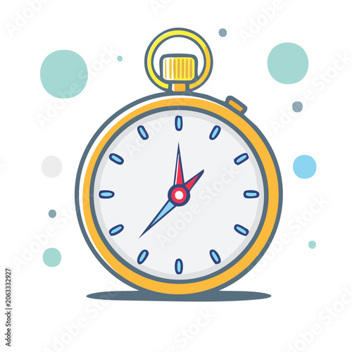 Flat design stopwatch illustration