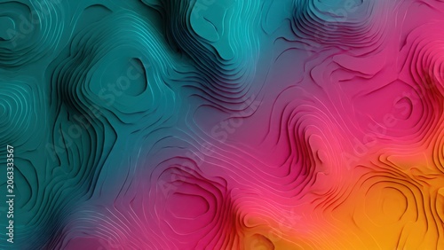 Vibrant Abstract Color Gradient Waves
