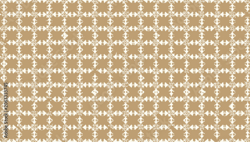 Obraz na plátně Brown and White Patterned Fabric Texture.