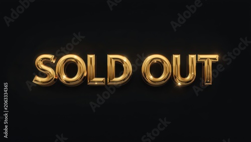 3D rendered gold text effect on black background for promotional materials and businesses