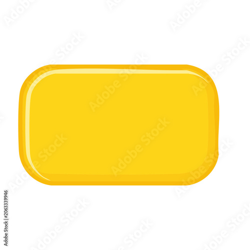 Yellow rectangle icon on transparent background