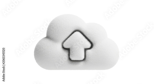 Upload icon cloud with arrow