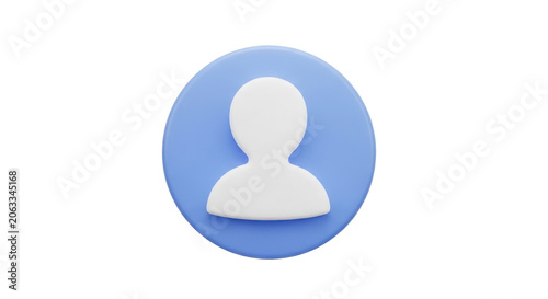 User profile icon with soft shadow