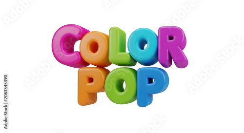 Vibrant Color Pop 3D Logo