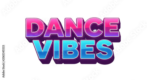 Vibrant Dance Vibes Text Logo