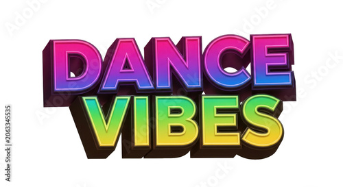 Vibrant Dance Vibes Text Logo