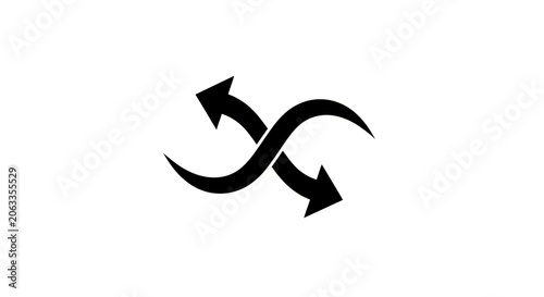 Intertwined Arrows Symbolizing Connection and Direction.