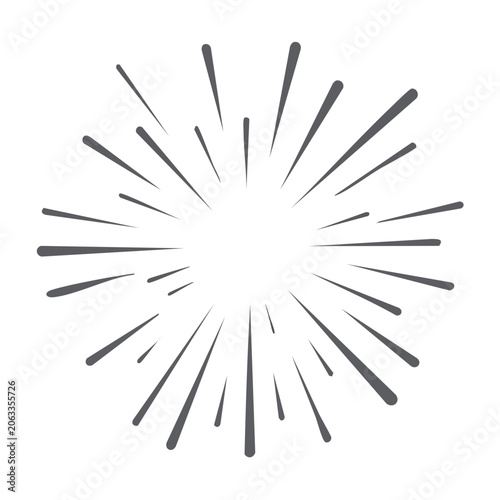 Minimalist Radiating Lines Icon